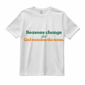 Camisetas Soft-Style – Juvenil (XS-L) - Seasons change but god remains the same