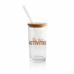 Vaso tipo lata transparente y esmerilado (16oz) - Big back activities