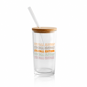 Vaso tipo lata transparente y esmerilado (16oz) - Its fall edition