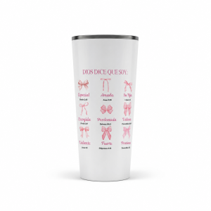 Vaso térmico de acero inoxidable (20 oz) - Dios dice que soy