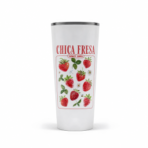 Vaso térmico de acero inoxidable (20 oz) - Chica fresa